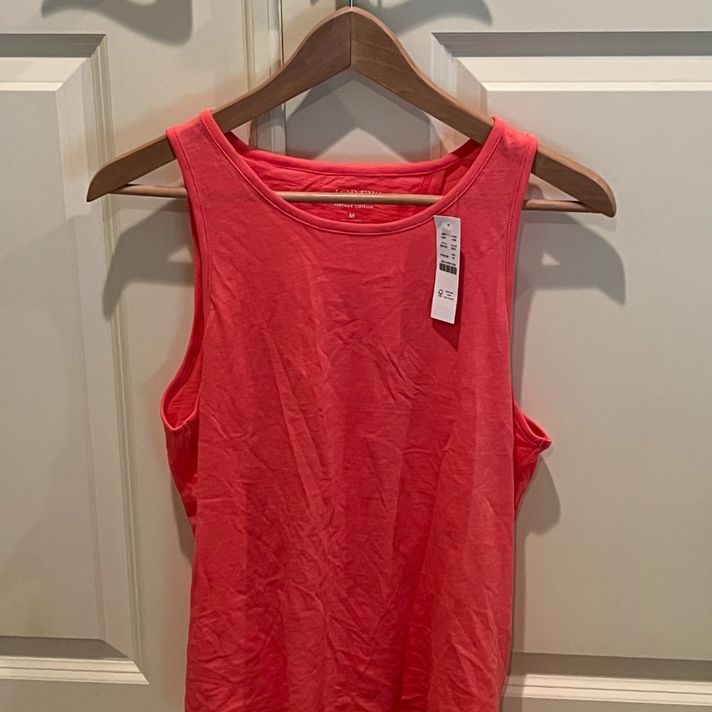 J. Crew Vintage Cotton Knot Back Tank Top NEW - Picture 2 of 4